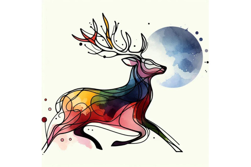 watercolor-deer-graphic-illustration