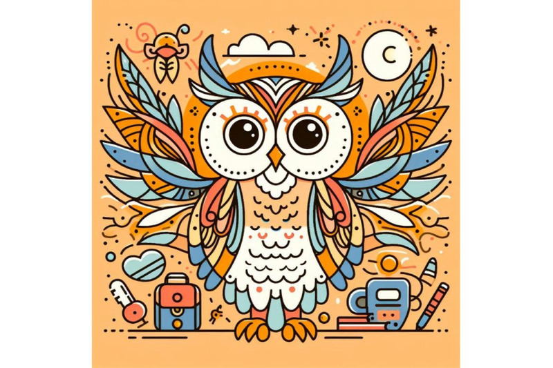 owl-cute-owl-school-illustration-ca