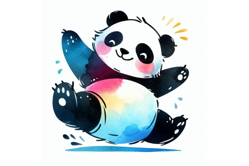 funny-panda-bear-watercolor-illustr