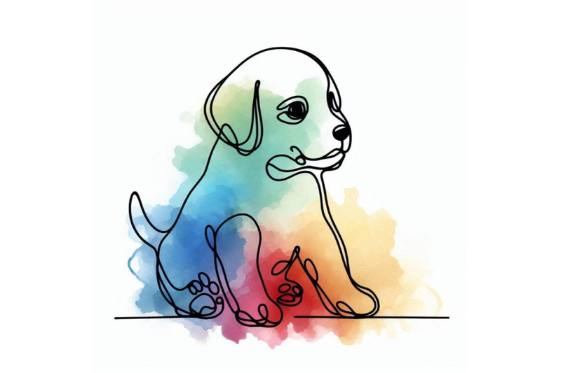 watercolor-dog-illustration-cute-pu