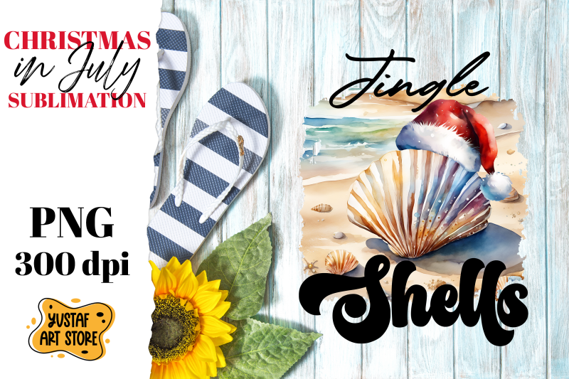 christmas-in-july-sublimation-jingle-shells-summer-design