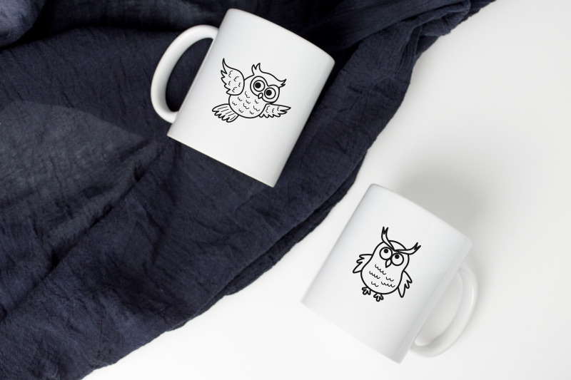 cute-owl-line-art-set