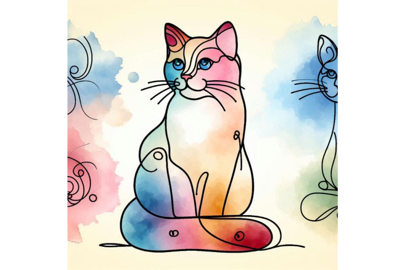 cat-cute-cat-watercolor-cat-illustra