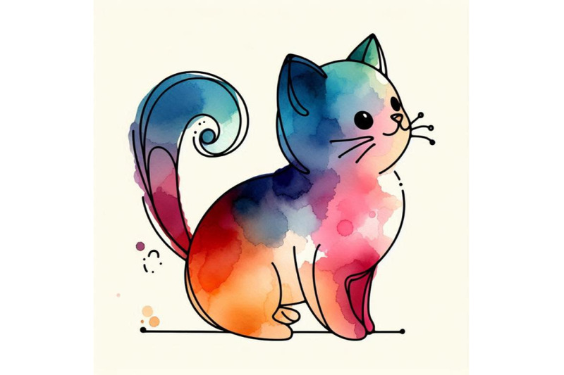 cat-cute-cat-watercolor-cat-illustra