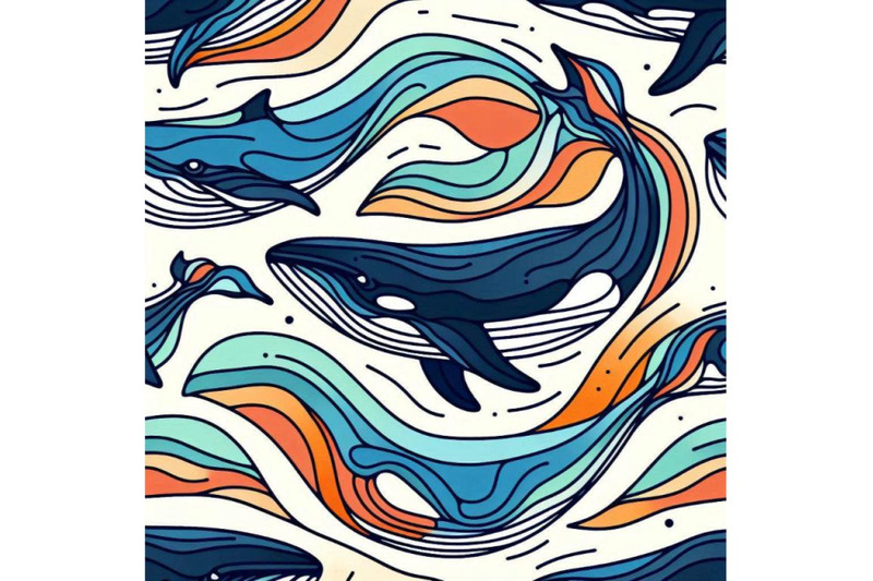 killer-whale-seamless-pattern