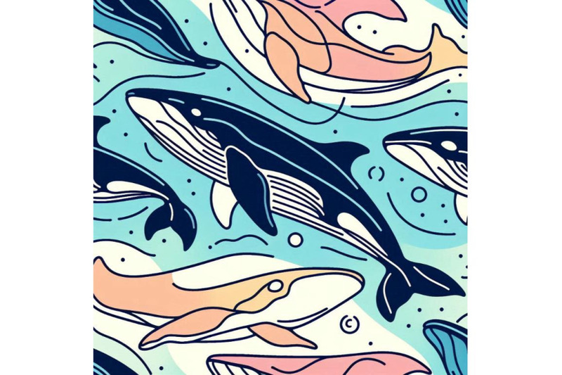 killer-whale-seamless-pattern