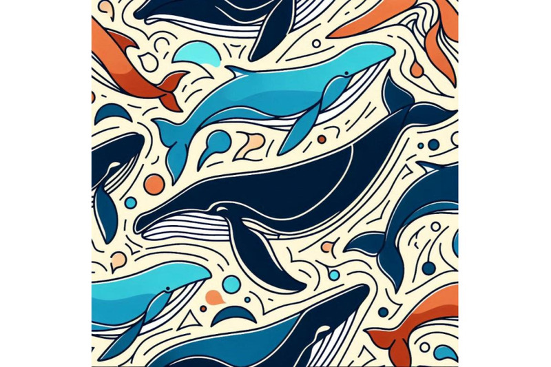 killer-whale-seamless-pattern