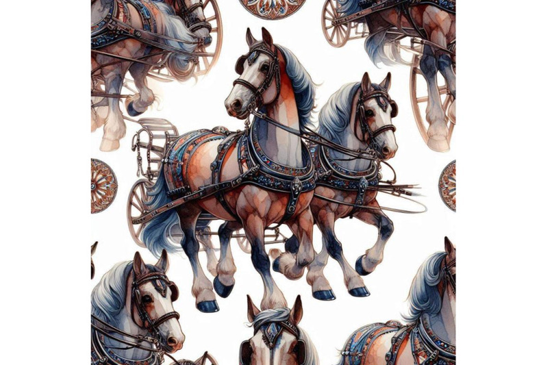 harness-horse-watercolor-pattern-equestrian-seamless-bac