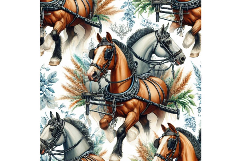 harness-horse-watercolor-pattern-equestrian-seamless-bac