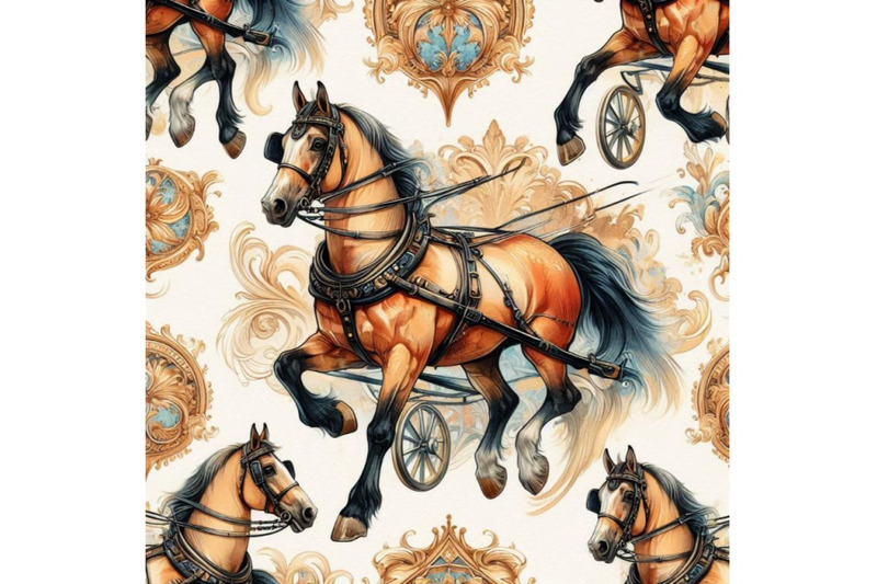 harness-horse-watercolor-pattern-equestrian-seamless-bac