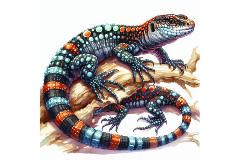 lizard-watercolor-illustration