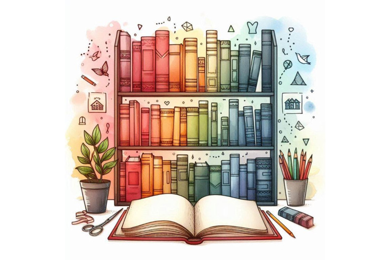 book-book-watercolor-illustration-b