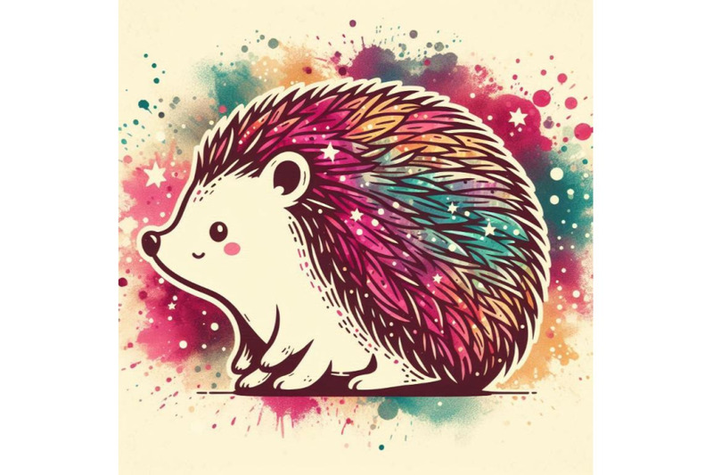 hedgehog-illustration-with-splash-w