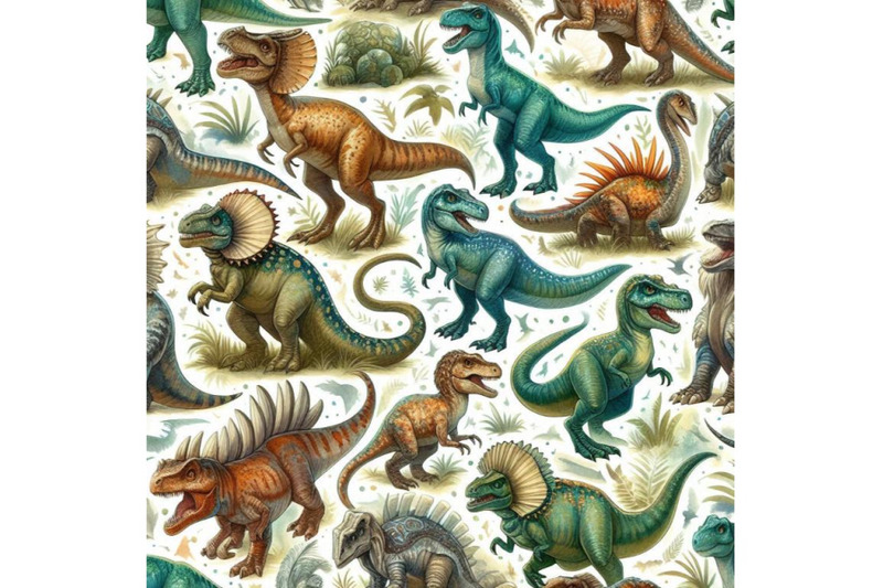 dinosaurs-seamless-pattern-hand-drawn-watercolor-illustra