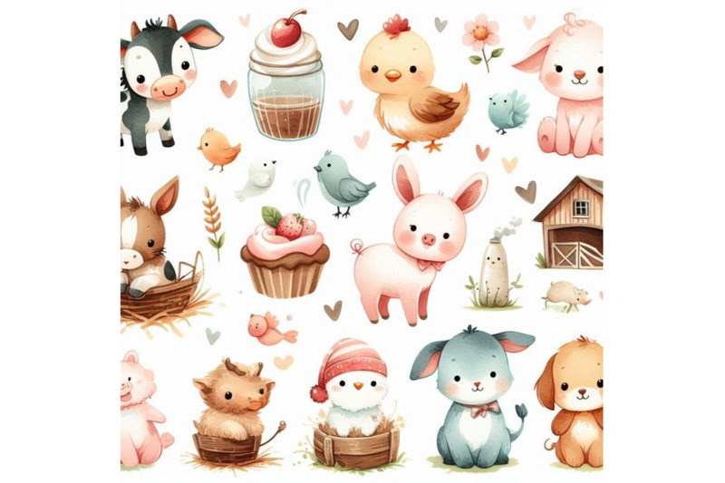 cute-farm-baby-animals-watercolor