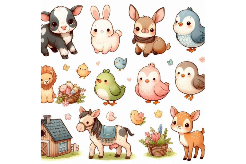 cute-farm-baby-animals-watercolor