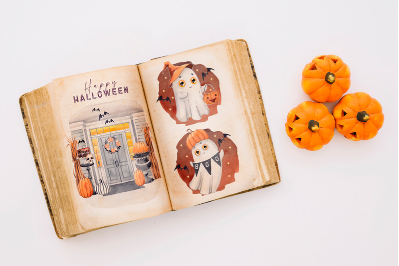 happy-halloween-watercolor-set