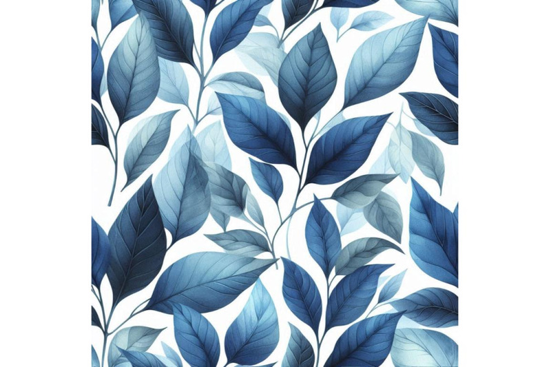 blue-leaves-seamless-pattern