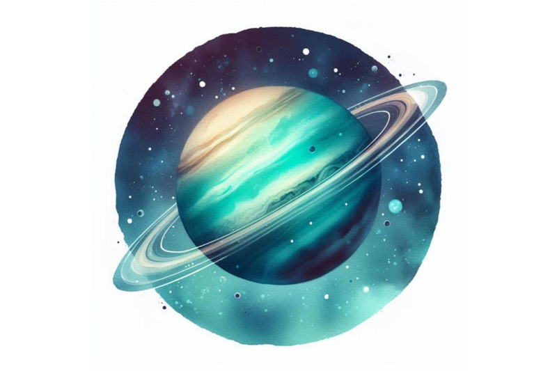 uranus-uranus-watercolor-background