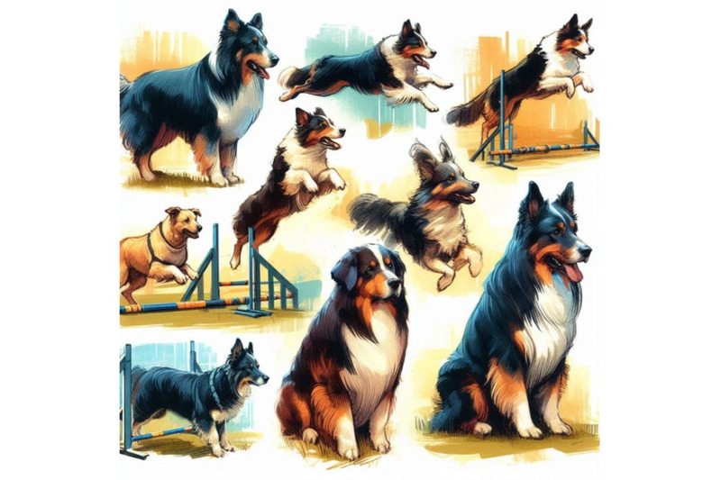 dog-graphic-sketch-set-at-agility-sports-competitions-dogs