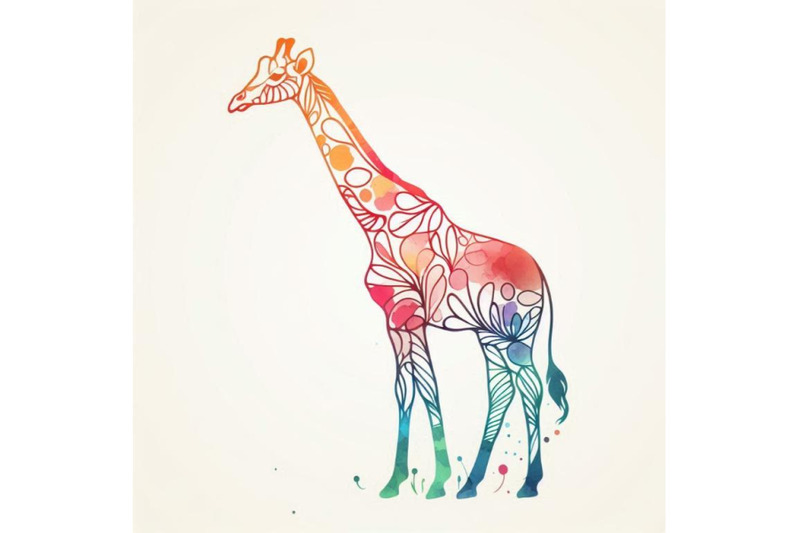 giraffe-giraffe-illustration-watercolo