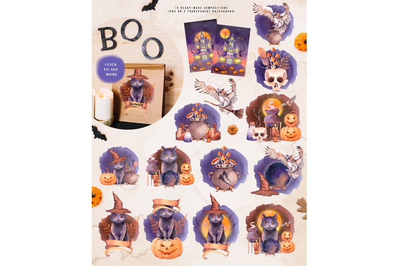 happy-halloween-2-watercolor-set