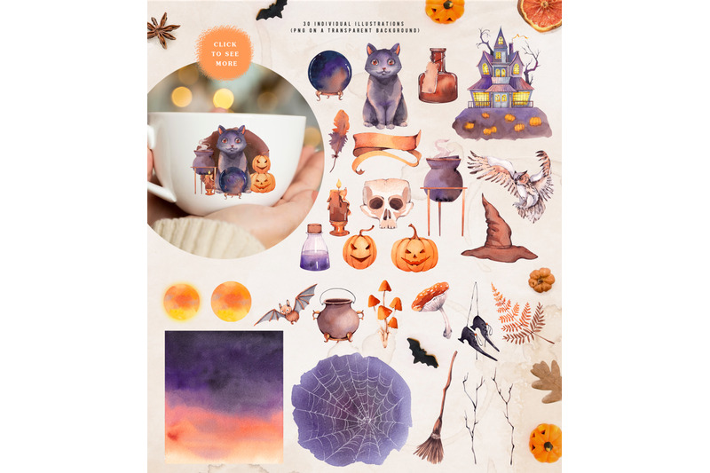 happy-halloween-2-watercolor-set