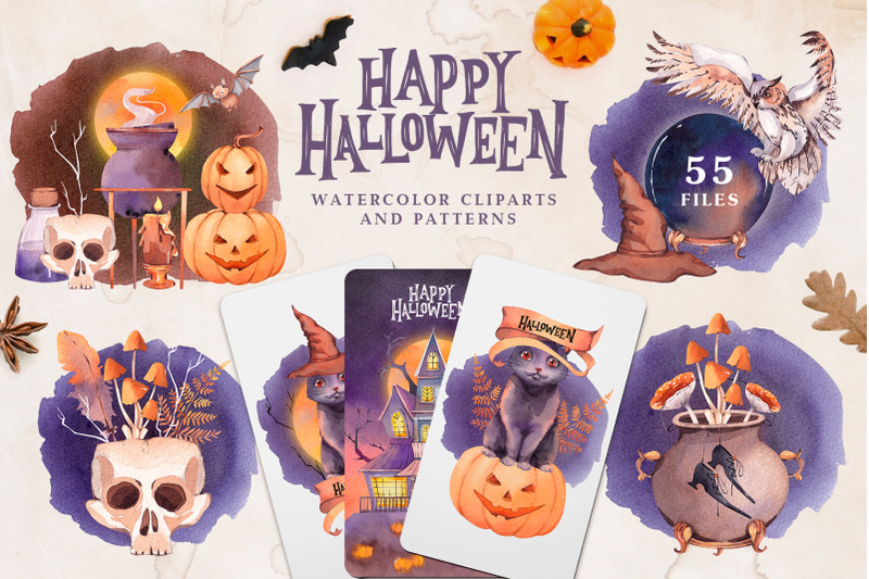 happy-halloween-2-watercolor-set