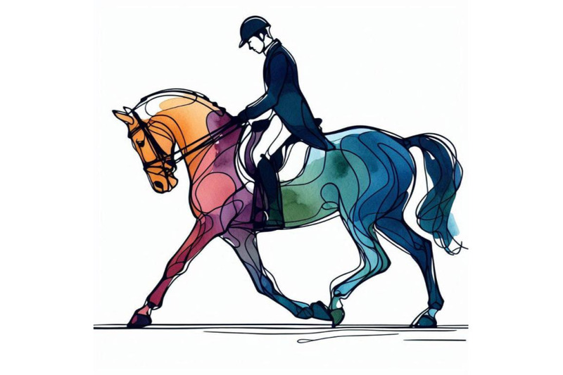 dressage-sport-horse-with-rider-wa