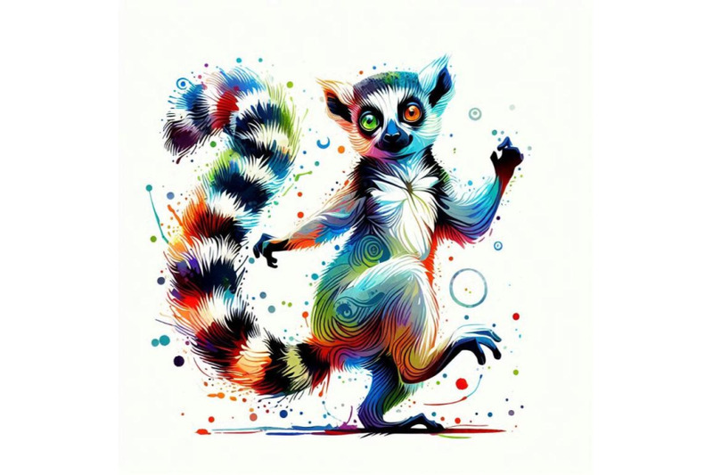 funny-lemur-watercolor