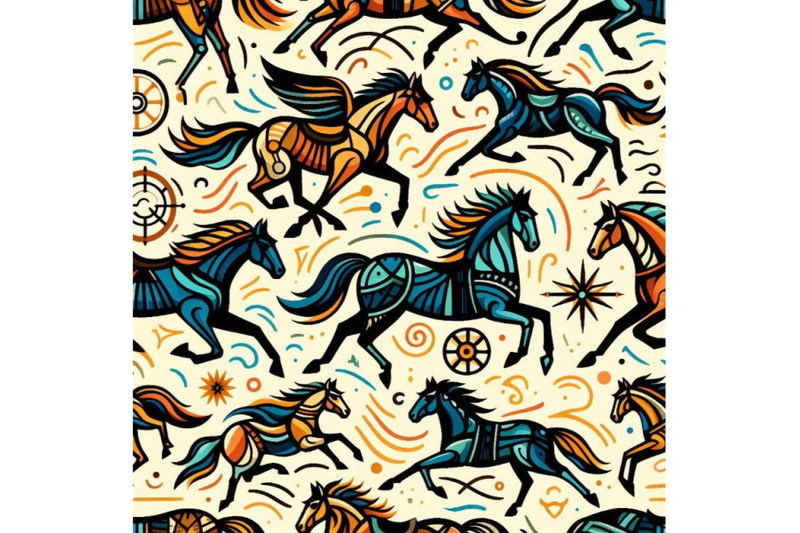 horses-seamless-pattern-wild-west