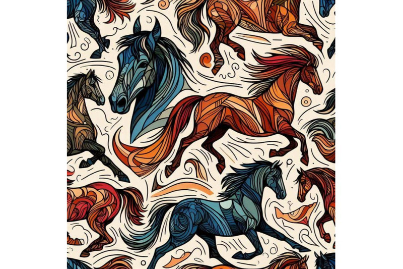 horses-seamless-pattern-wild-west