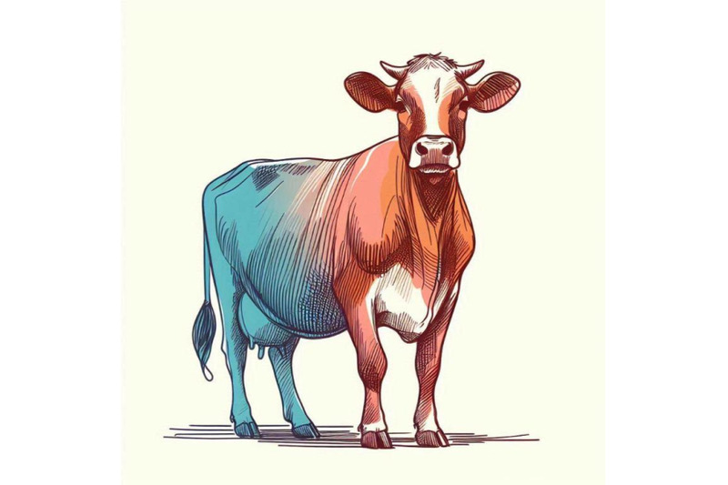 cow-sketch-dairy-cow-pencil-sketch