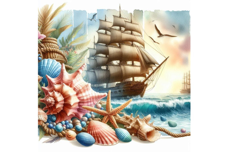 seashell-and-sea-ship-rope