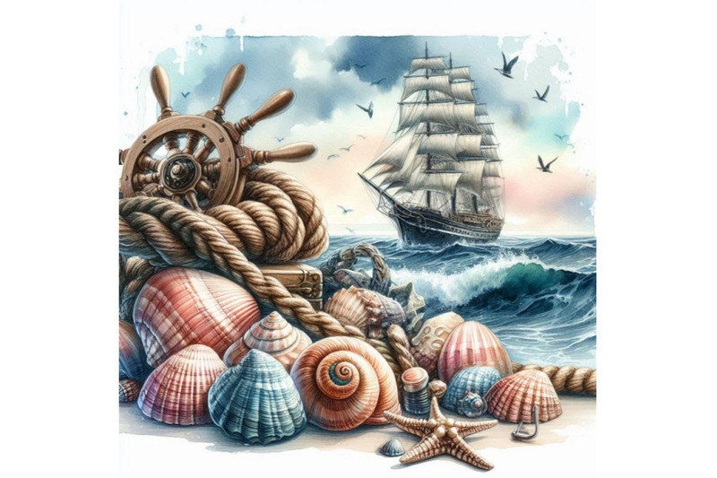 seashell-and-sea-ship-rope