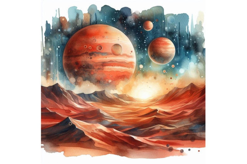 mars-mars-watercolor-background