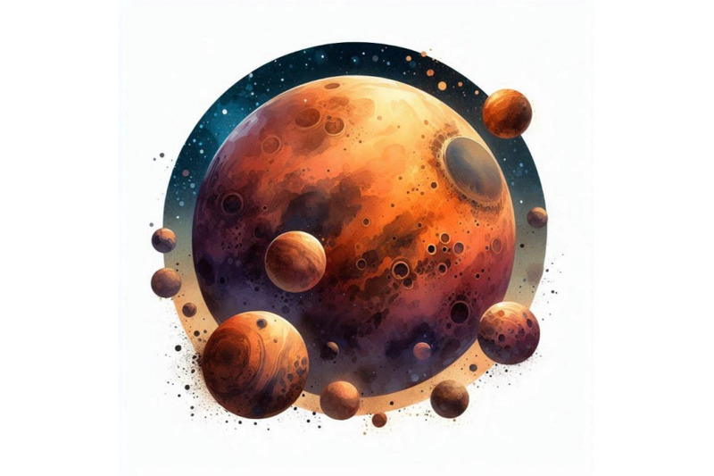 mars-mars-watercolor-background