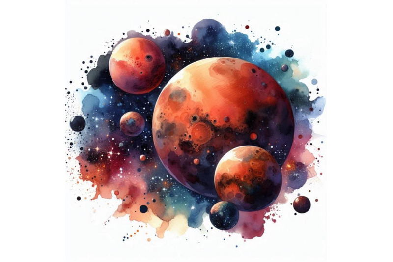 mars-mars-watercolor-background