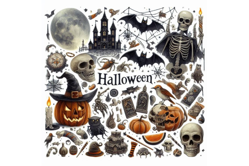 halloween-watercolor-hand-drawn-text-for-design-backgroun