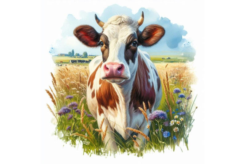 cow-cow-watercolor-illustration-milking-cow-breed-ayrshir