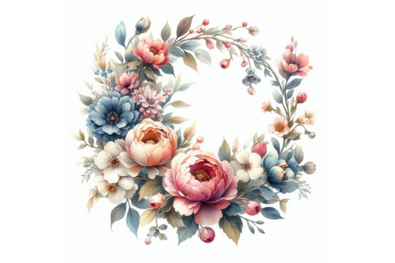 watercolor-flower-wreath