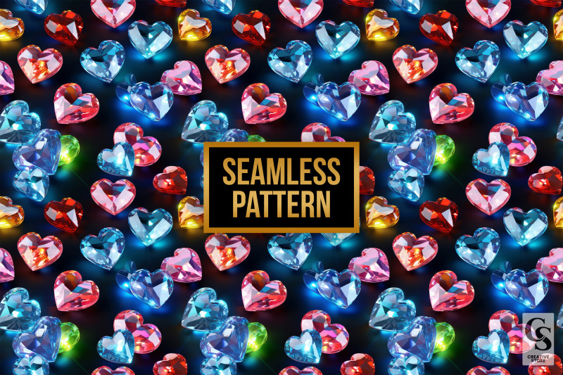 crystal-hearts-seamless-patterns