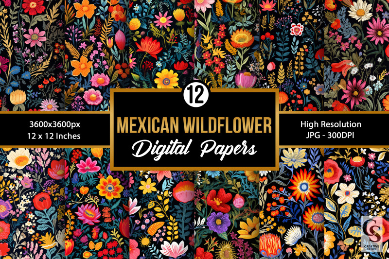 mexican-wildflowers-garden-seamless-patterns