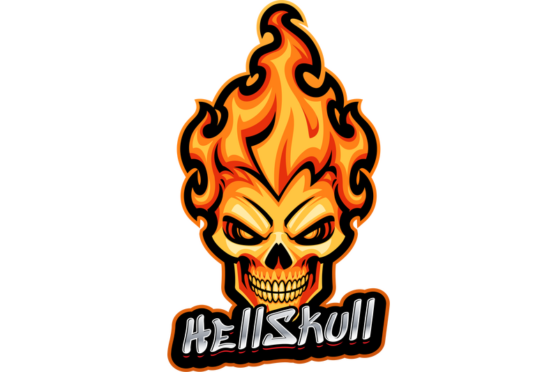 hellskull-esport-mascot-logo-design