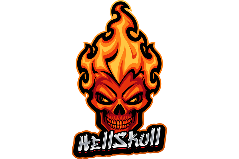 hellskull-esport-mascot-logo-design