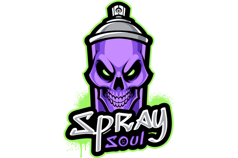 spray-soul-esport-mascot-logo-design