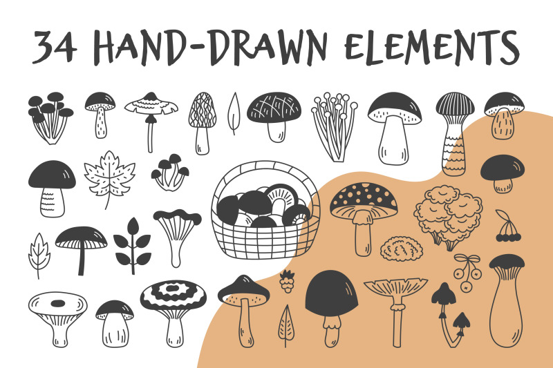 mushroom-doodles-png-clipart