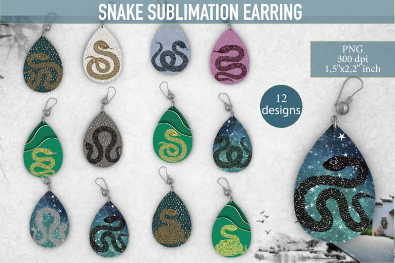 snake-teardrop-earring-sublimation-bundle