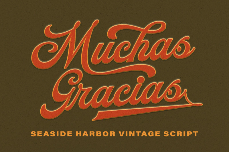 the-seaside-harbor-vintage-script