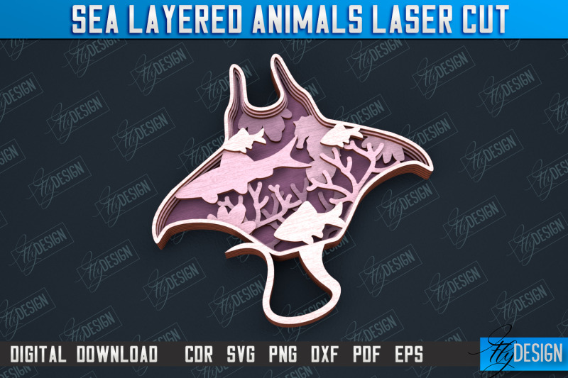 sea-layered-animals-bundle-3d-wood-shape-nautical-multilayer